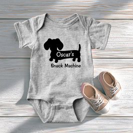 Dachshund's Funny Baby Snack Machine Romper