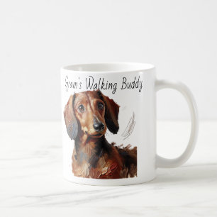 Dachshunds / Gram's Walking Buddy Modern Koffiemok