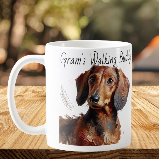 Dachshunds / Gram's Walking Buddy Modern Koffiemok
