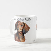 Dachshunds/ Grams wandelpartner Modern Koffiemok (Voorkant links)