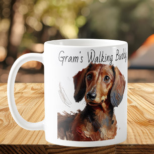 Dachshunds / Grams wandelpartner Modern Koffiemok