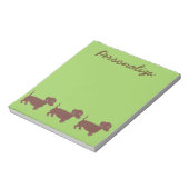 Dachshunds Green Personalized Notitieblok (Linkerzijde)