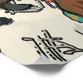 Dachshunds, Guitar en Matisse-achtige dame, Poster (Hoek)