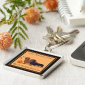 Dachshunds Halloween Sleutelhanger (Zijkant)