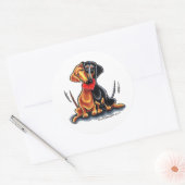 Dachshunds have Heart Ronde Sticker (Envelop)