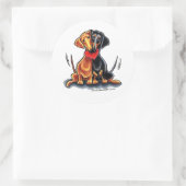 Dachshunds have Heart Ronde Sticker (Tas)