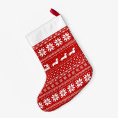 Dachshunds Holiday Pattern Wiener Dogs Cute Xmas Kleine Kerstsok (Achterkant (Hangend))