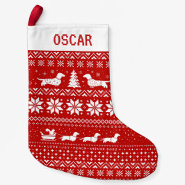 Dachshunds Holiday Pattern Wiener Dogs Cute Xmas Kleine Kerstsok