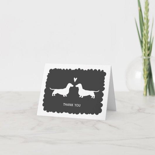 Dachshunds Huwelijk Bedankt (Voorkant)