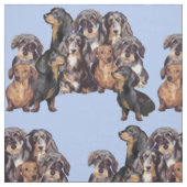 Dachshunds in Blue Stof (Swatch)