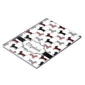 Dachshunds in Damask Cute Pattern Notitieboek (Linkerzijde)