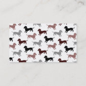 Dachshunds in Damask Cute Pattern Visitekaartje (Achterkant)