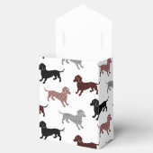 Dachshunds in Damask Schattige Pattern Bedankdoosjes (Geopend)