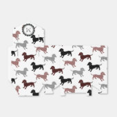 Dachshunds in Damask Schattige Pattern Bedankdoosjes (Uitgevouwen)