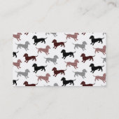 Dachshunds in Damask Schattige Pattern Visitekaartje (Achterkant)