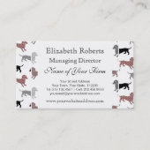 Dachshunds in Damask Schattige Pattern Visitekaartje (Voorkant)