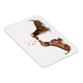 Dachshunds in love fridge magnet (twee meisjes) magneet (Rechterzijde)
