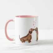 Dachshunds in love personalized mug (girl/jongen) mok (Links)