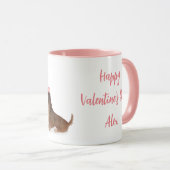 Dachshunds in love personalized mug (twee meisjes) mok (Voorkant rechts)