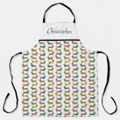 Dachshunds in Sweaters Pattern Schort (Voorkant)