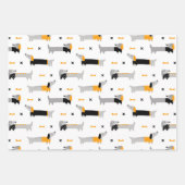 Dachshunds in Sweaters Wrapping Paper Set (Voorkant)