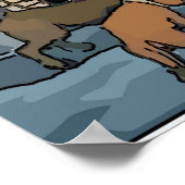 Dachshunds in Winter Village Poster (Hoek)