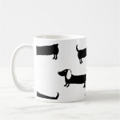 Dachshunds in zwart-wit koffiemok (Links)