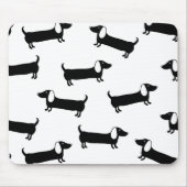Dachshunds in zwart-wit muismat (Voorkant)
