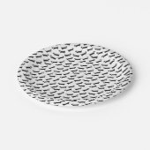 Dachshunds in zwart-wit papieren bordje (Gekanteld)