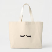 Dachshunds in zwarte en witte liefde grote tote bag (Voorkant)