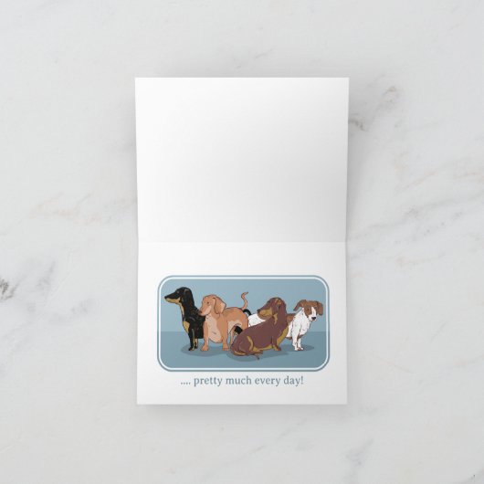 Dachshunds Kaart (Binnen)