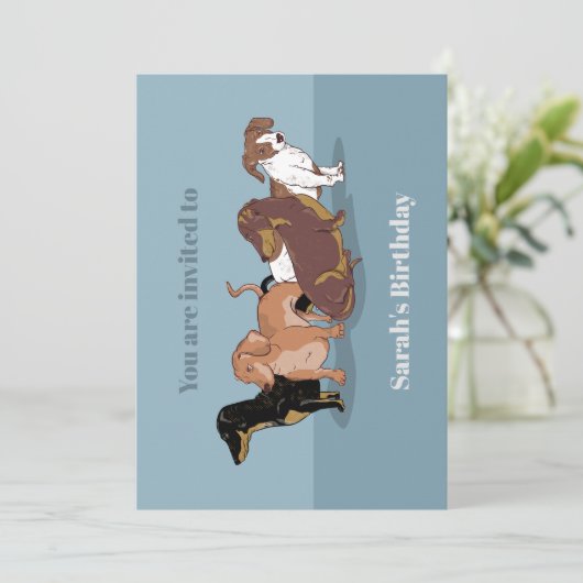 Dachshunds Kaart (Staand voorkant)