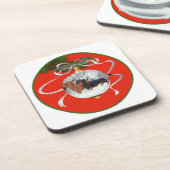 Dachshunds Kerst Ornament Drankjes Onderzetter (Linkerzijde)