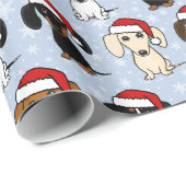Dachshunds Kerst Schattige Wiener Dog Santa Vakant Cadeaupapier (Rol Hoek)