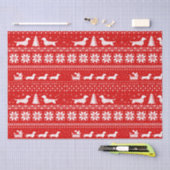 Dachshunds Kerst Sleigh met Eekhoorn Vakantie Tissuepapier (Craft)