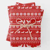 Dachshunds Kerstfeestdag Pattern Wiener Dogs Inpakpapier Vel (In situ)