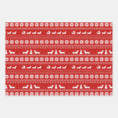 Dachshunds Kerstfeestdag Pattern Wiener Dogs Inpakpapier Vel (Voorkant 3)