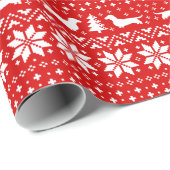 Dachshunds kerstkeuken Wiener Dogs Pattern Cadeaupapier (Rol Hoek)