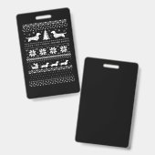 Dachshunds Kerstmis Badge (Front & Back)