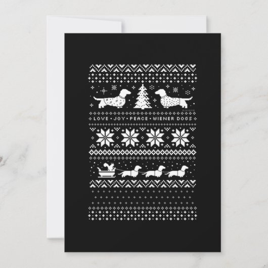 Dachshunds Kerstmis Bedankkaart (Voorkant)