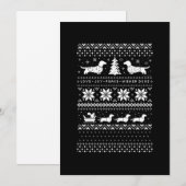 Dachshunds Kerstmis Bedankkaart (Voorkant / Achterkant)