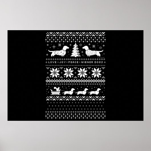 Dachshunds Kerstmis Poster (Voorkant)