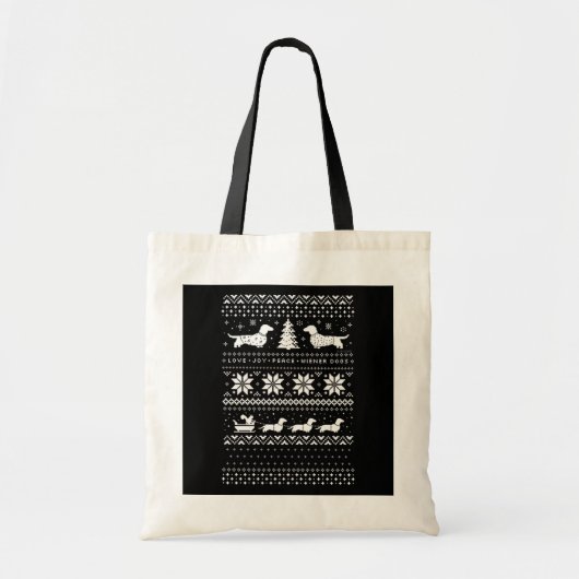 Dachshunds Kerstmis Tote Bag (Voorkant)
