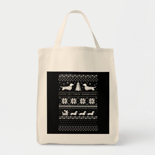 Dachshunds Kerstmis Tote Bag (Voorkant)