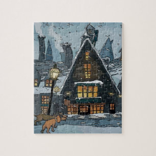 Dachshunds Kerststijl Legpuzzel