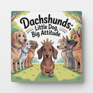 Dachshunds Kleine Hond, Grote Attitude Fotoplaat