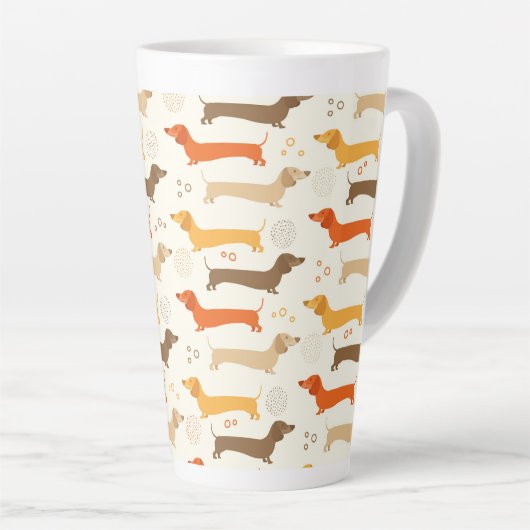 Dachshunds Latte Mok (Rechterhoek)