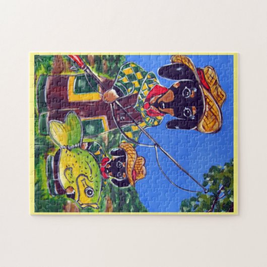 DACHSHUNDS LEGPUZZEL (Horizontaal)