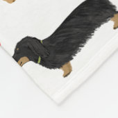 Dachshunds Love | Cute Wiener Dogs Pattern Fleece Deken (Hoek)
