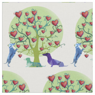 Dachshunds Love Tuin Stof